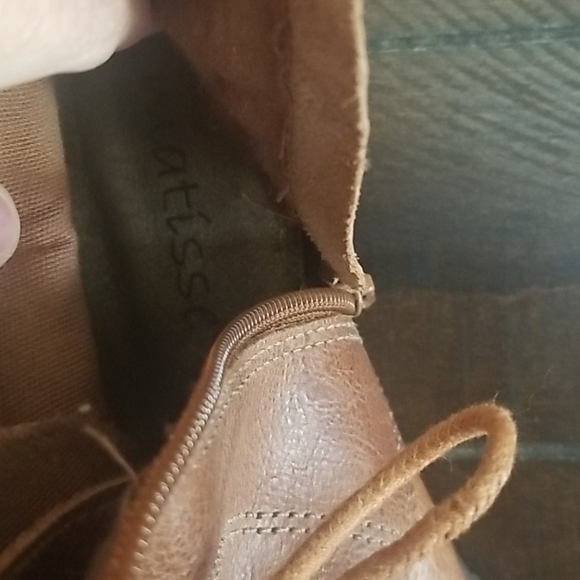 Matisse Brown Battle Buckle Lace Up Boots Size 6 - Picture 11 of 12